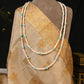 Pearl Amazonite Long Styling Necklace