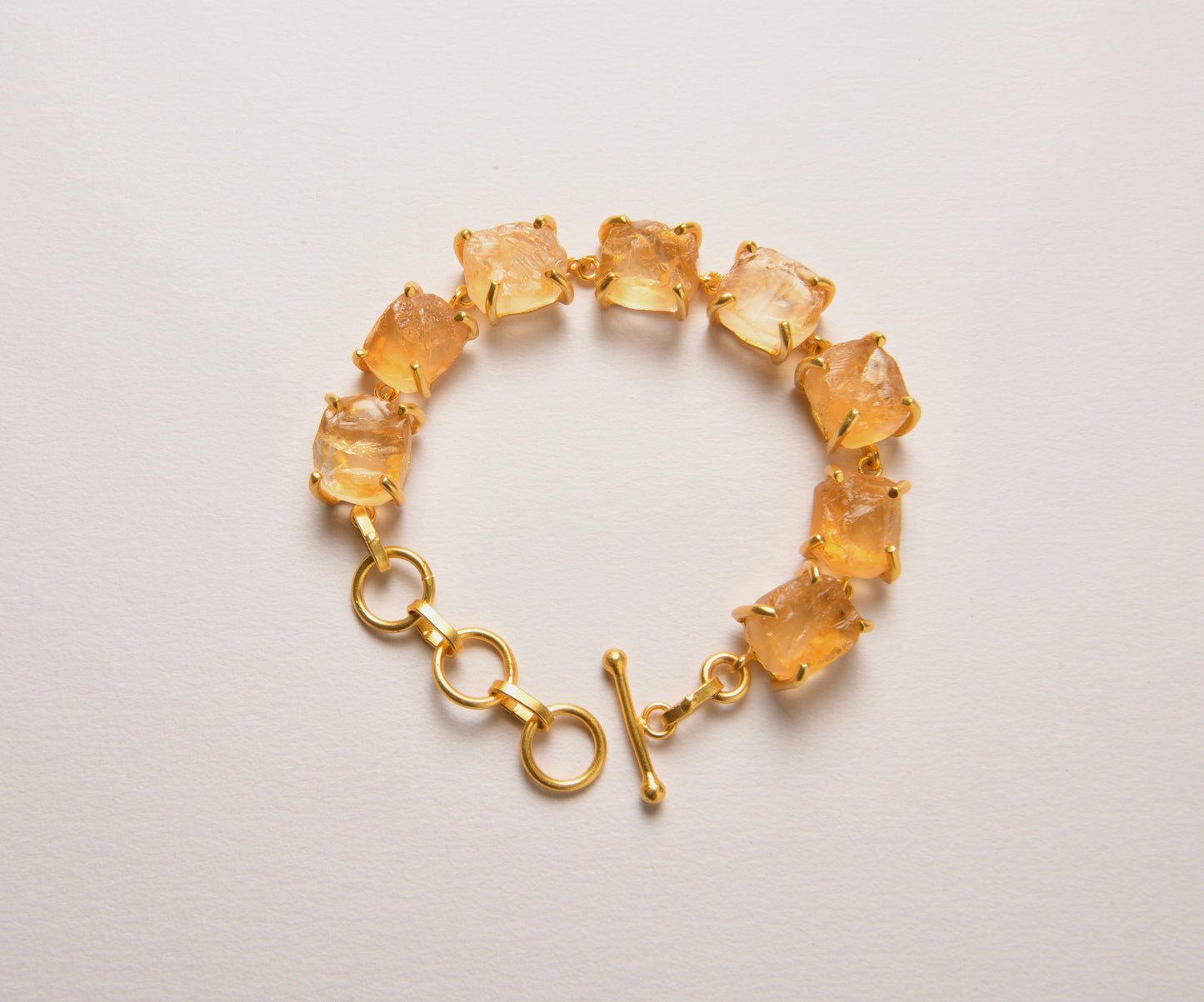 Uncut Citrine Bracelet