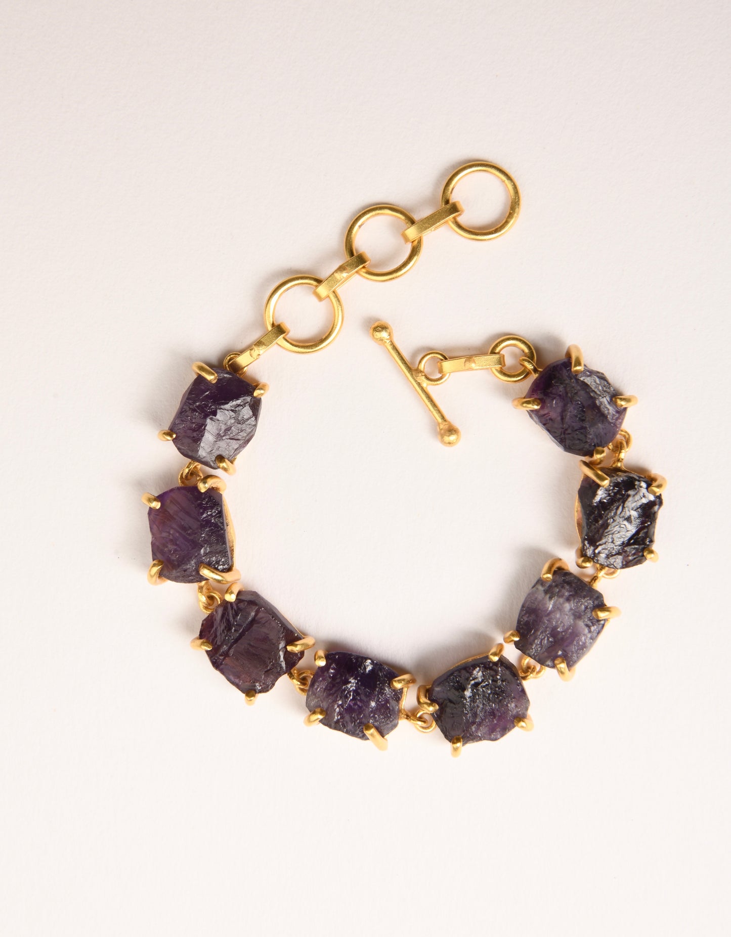 Uncut Amethyst Bracelet