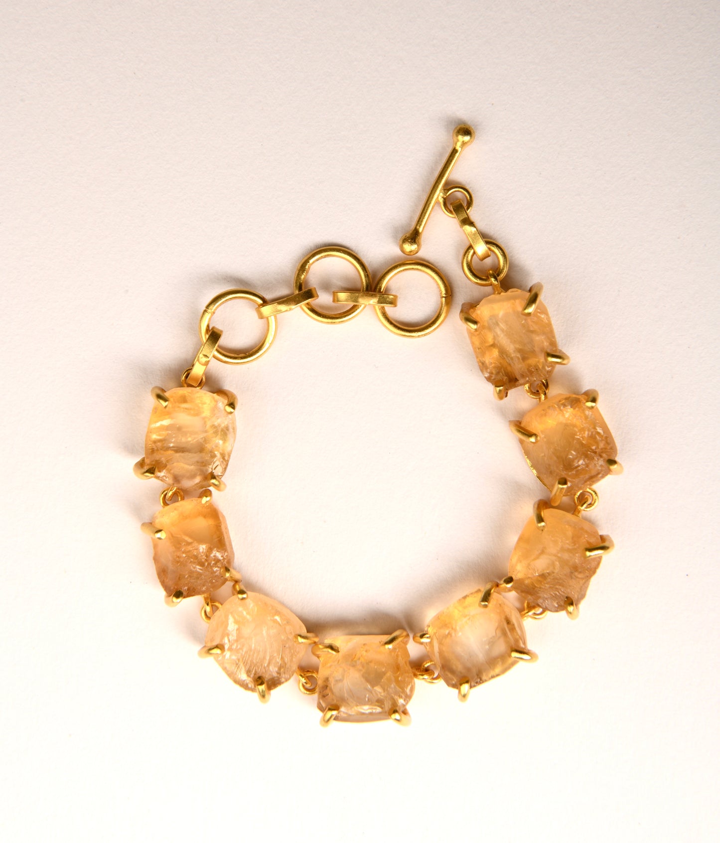 Uncut Citrine Bracelet