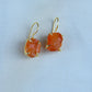 Uncut Carnelian Drop Earrings