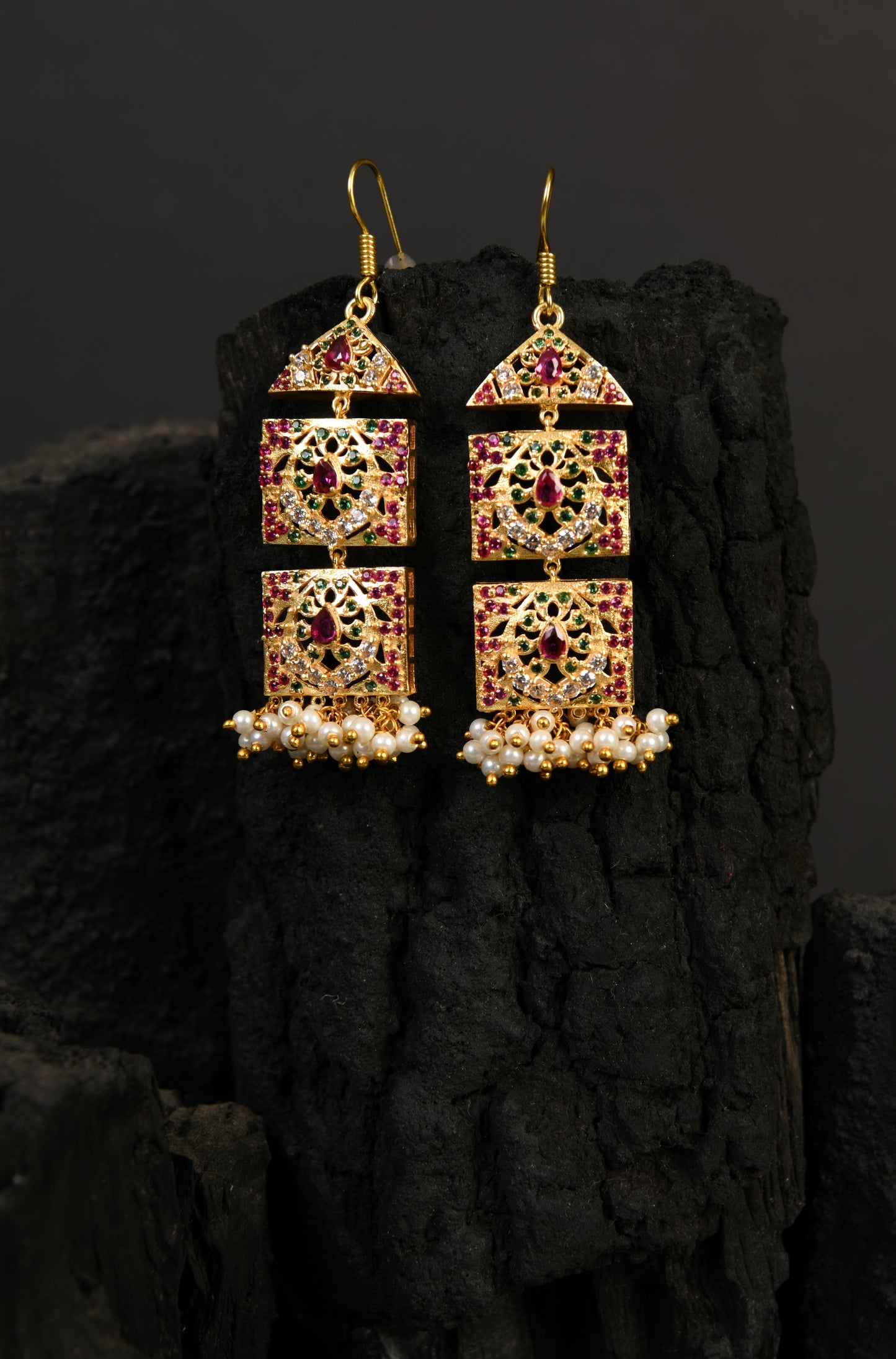 Heera Panna Jadau Earrings