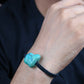 Turquoise Tumble Black Thread Bracelet For Men