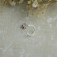 Natural Ruby Wire Silver Nose Pin