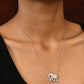 Wild Elephant Silver Zirconia Necklace