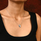 The Turtle Rider Silver and Cubic Zirconia Necklace