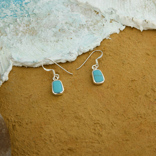 Turquoise Beauty Silver Earrings