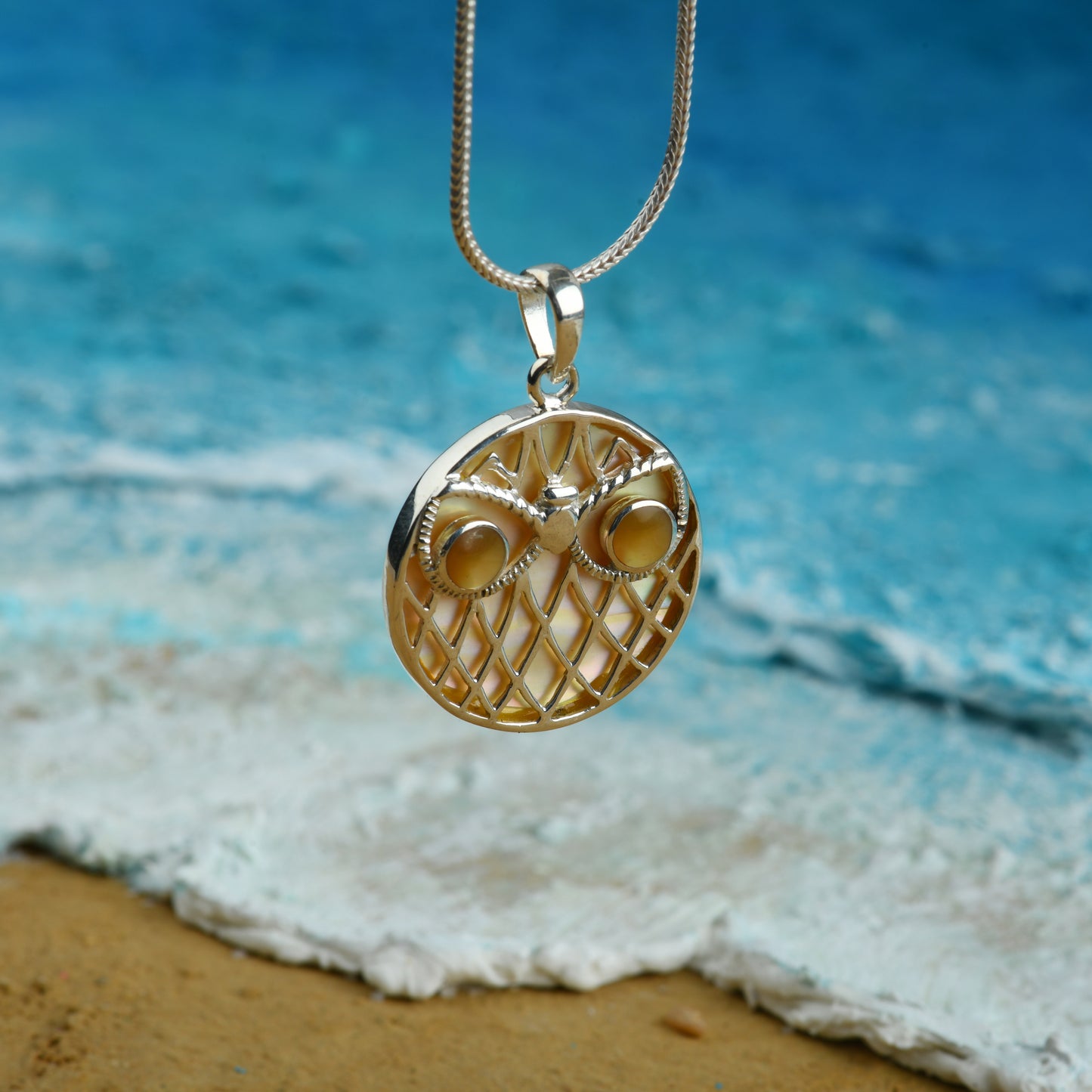 Quirky Owl Silver Pendant