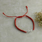 Red Thread Silver Infinity Anklet