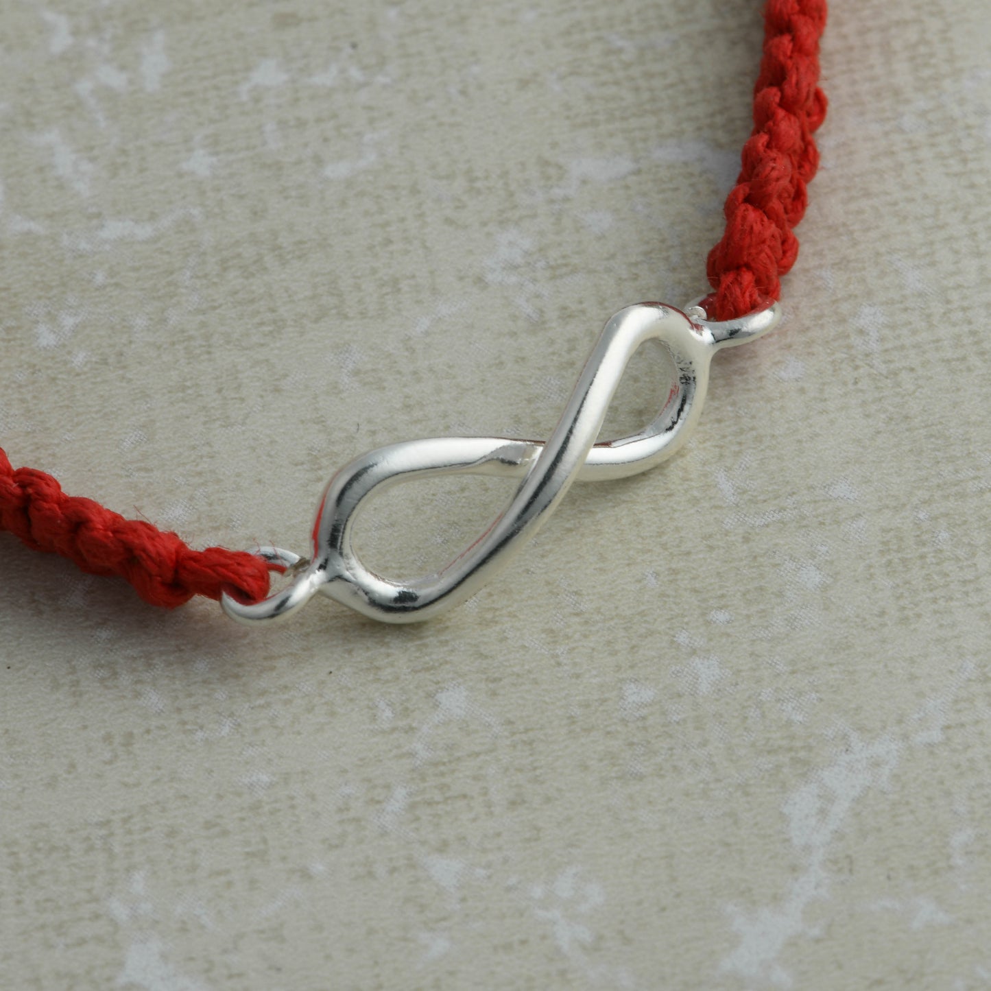 Red Thread Silver Infinity Anklet