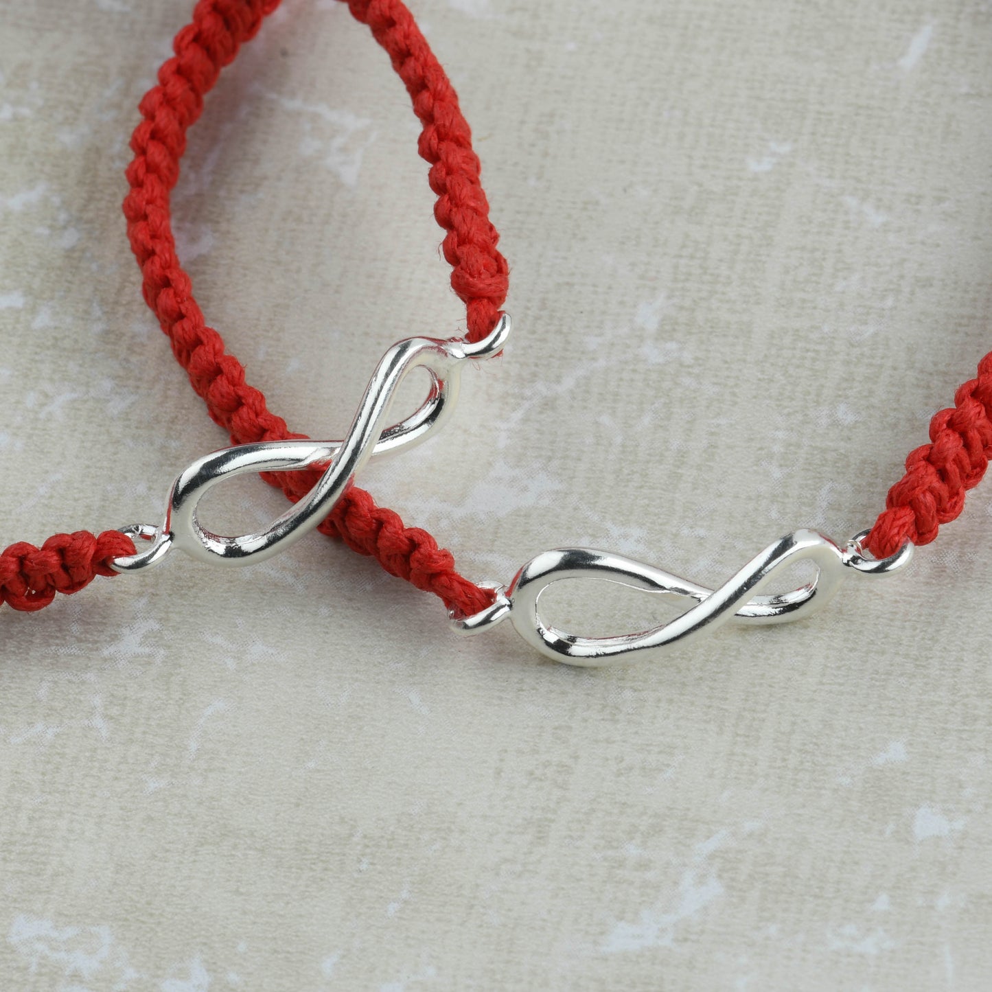 Red Thread Silver Infinity Anklet