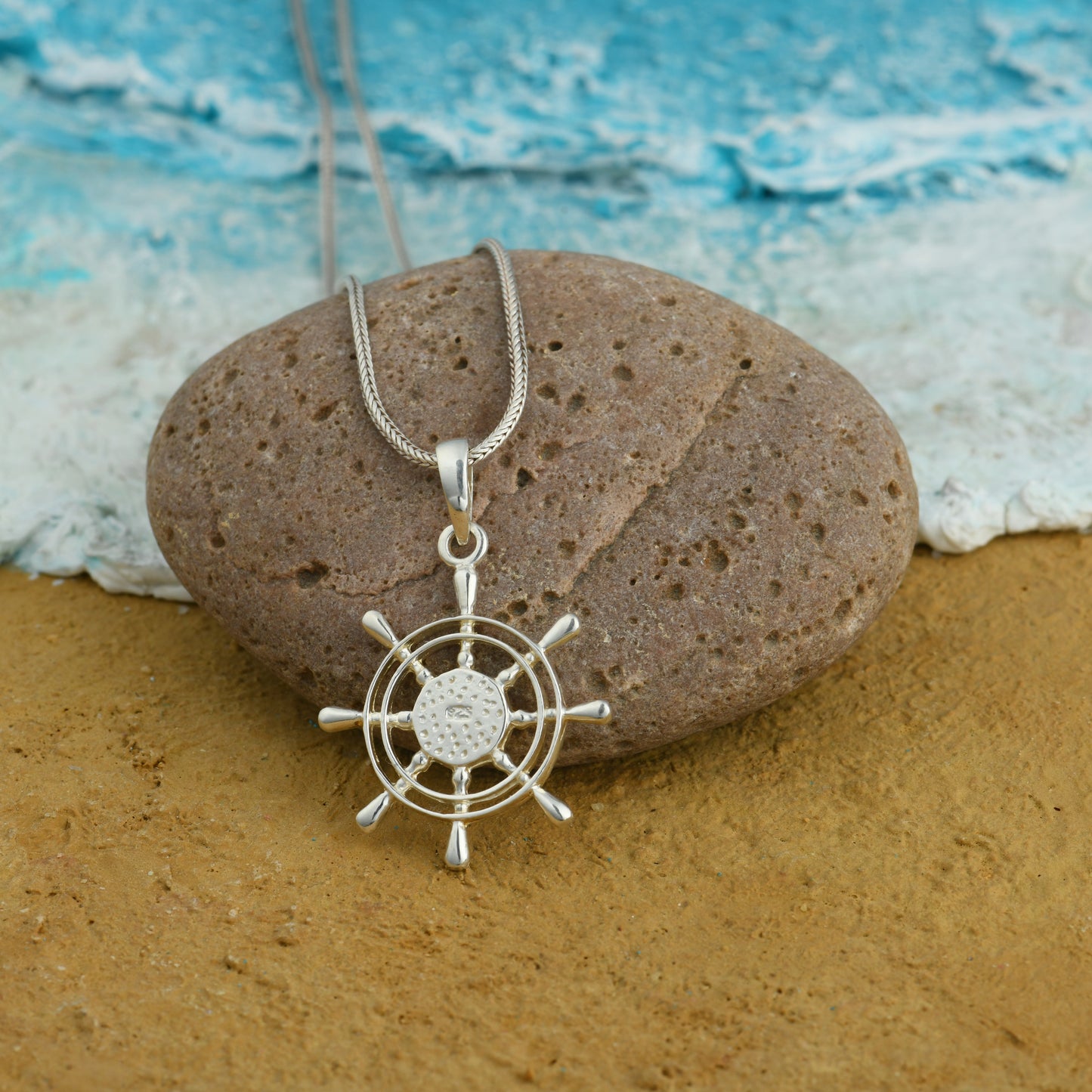 The Anchor MOP Silver Pendant