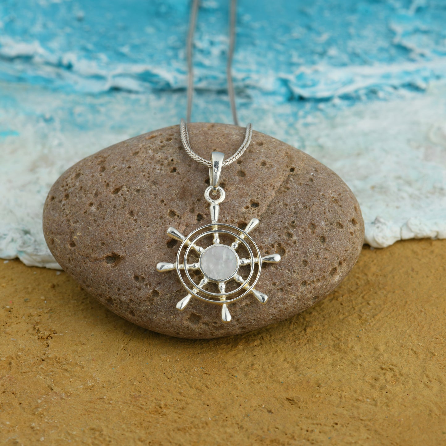 The Anchor MOP Silver Pendant