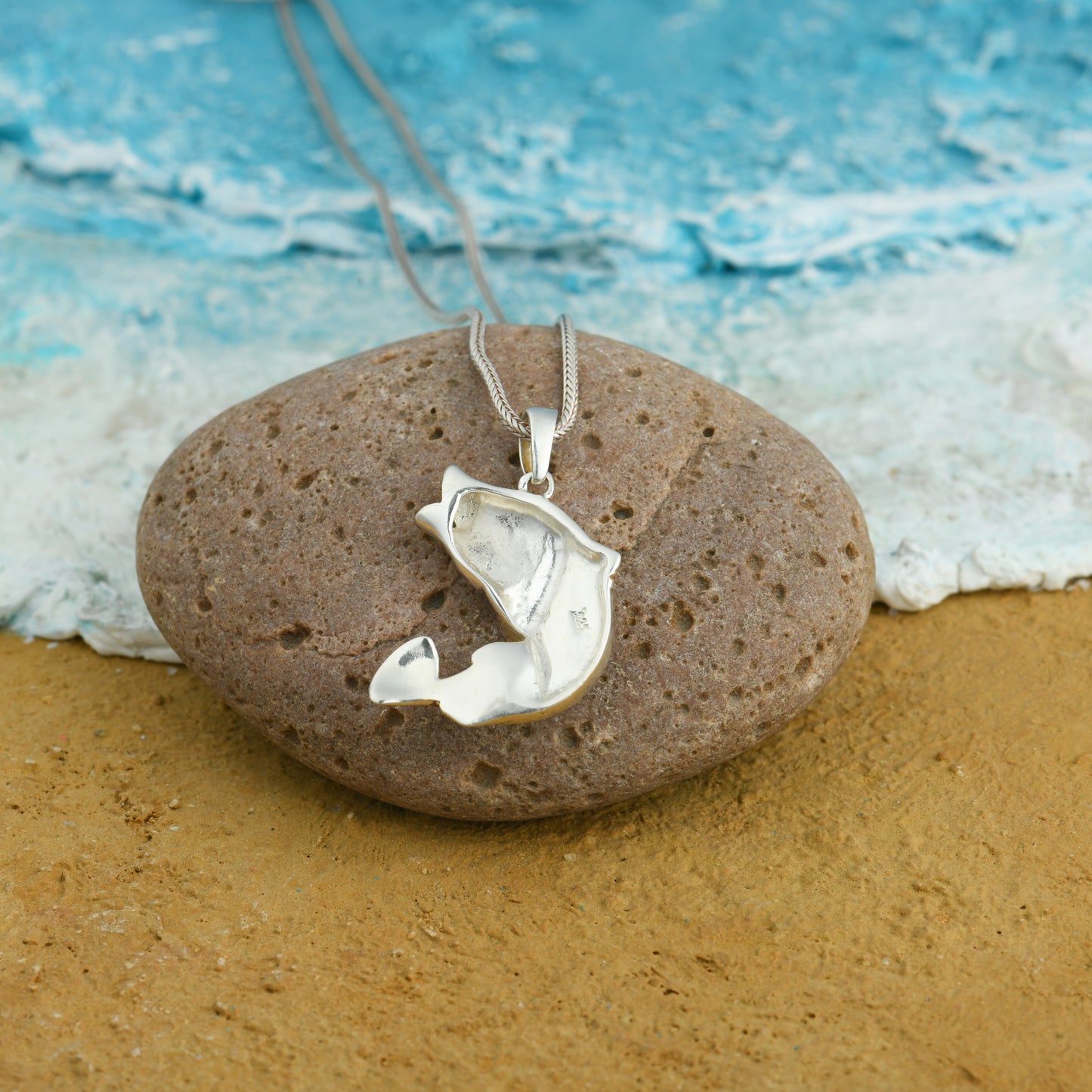Pacific Fish MOP Silver Pendant