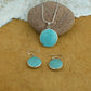 Turquoise Silver Compass Set