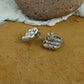 Premium Freshwater Pearls And Silver(Rhodium Plated) Square Studs