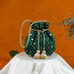 Emerald Green Hand Embroidered Festive Potli