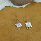 Tail Fish Silver MOP Earrings