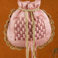 Peach Royal Zardozi Hand Embroidered Potli