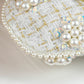 Pearl White Hand Embroidered Silk Potli