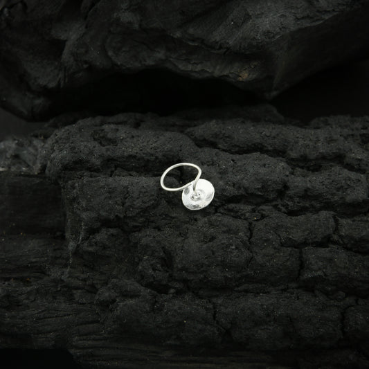 Mitti Ka Rang Silver Meena Nose Pin