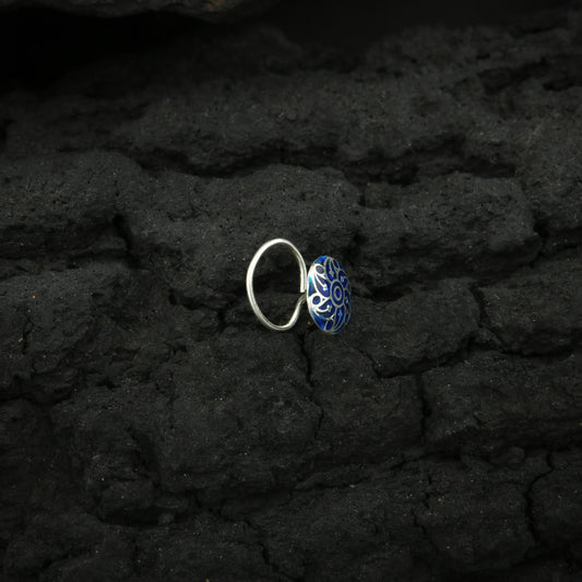 Neel Kanta Blue Meena Nose Pin