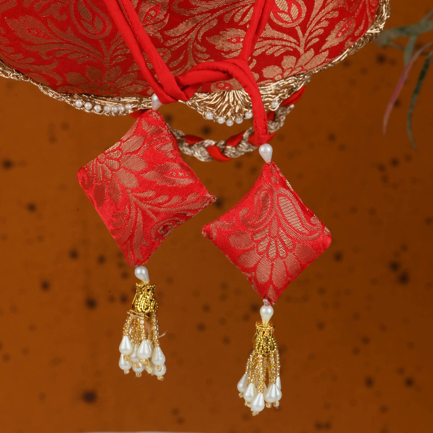 Red Brocade Potli
