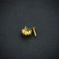 Mint CZ Gold Plated Silver Nose Pin