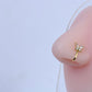 Silver Gold Plated Butterfly Clip On Nosepin