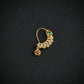 Silver CZ Silver Gold Plated Nath( Left Piercing )