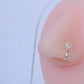 Silver Twinkle Star Clip on Nose Pin