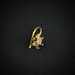 Rainbow CZ  Gold Plated Silver Nose Pin