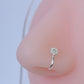 Silver Twinkle Star Clip on Nose Pin