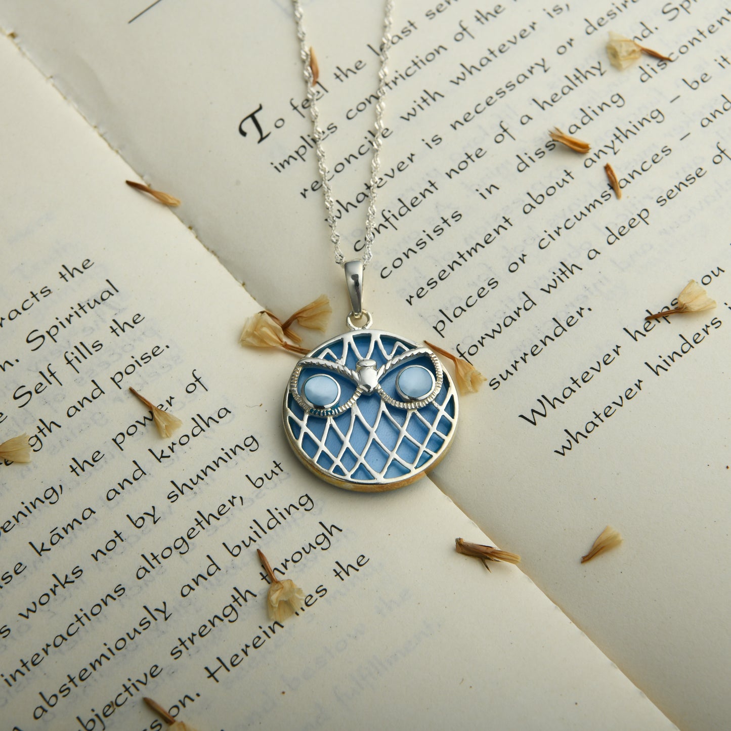 Quirky Owl Silver Pendant