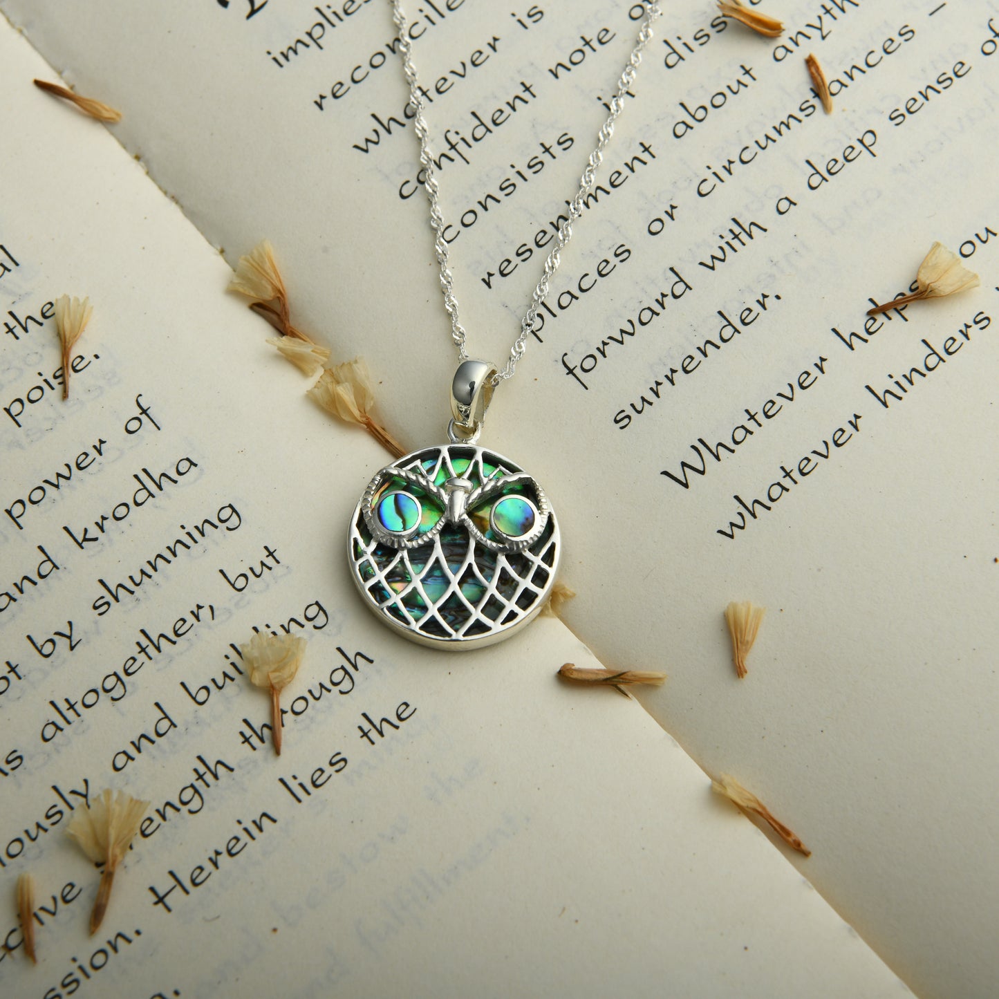Quirky Baby Owl Silver Pendant
