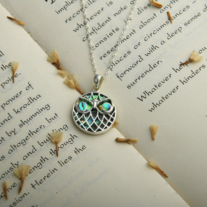 Quirky Baby Owl Silver Pendant