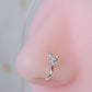 Silver Butterfly Clip on Nose Pin
