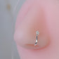 Silver Little Star Clip On Nose Pin