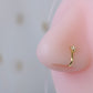 Gold Plated Silver Little Star Clip on Nose pin