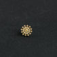 Dazzling Star CZ Gold Plated Silver Nose Pin