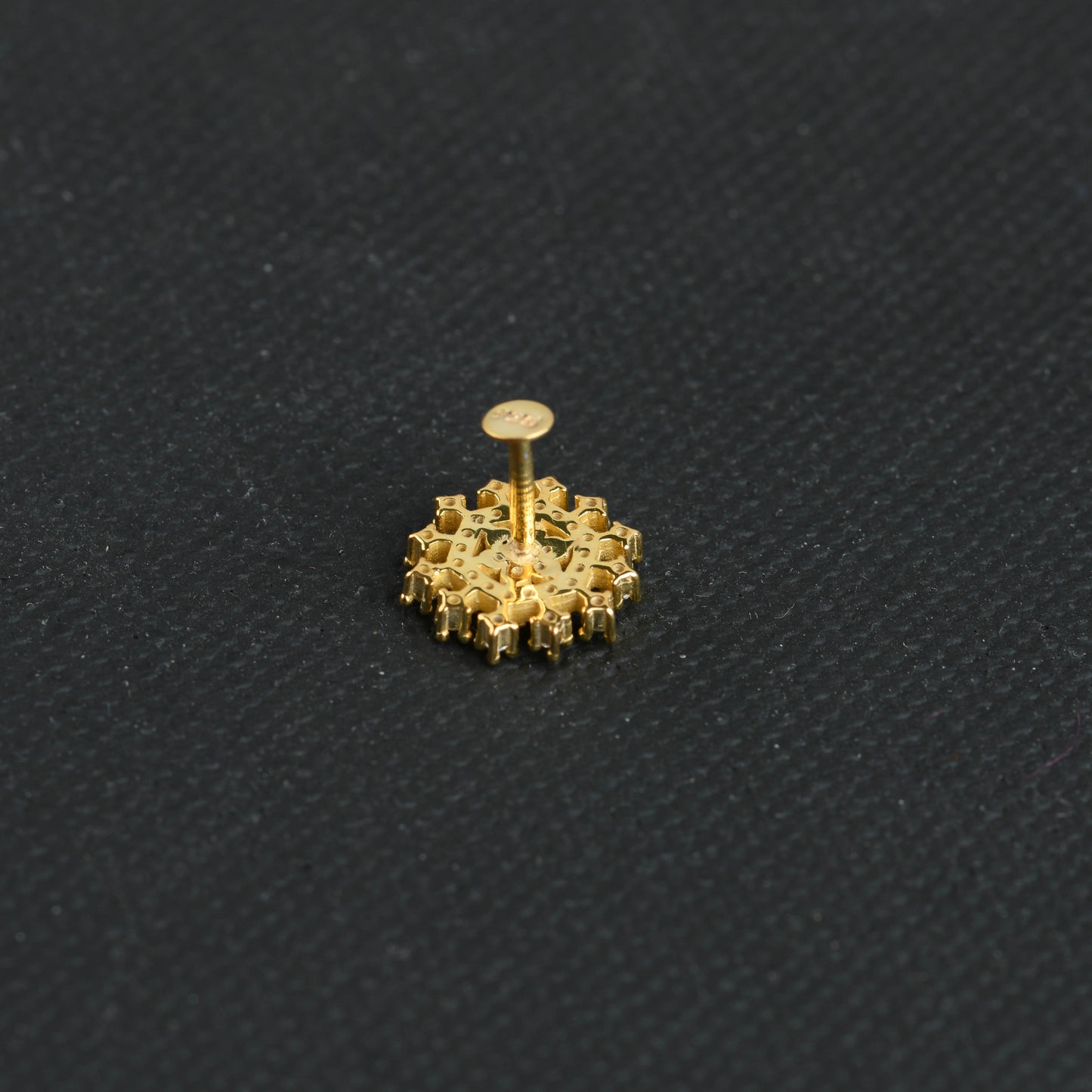 Dazzling Star CZ Gold Plated Silver Nose Pin