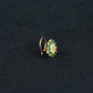Mint CZ Gold Plated Silver Nose Pin