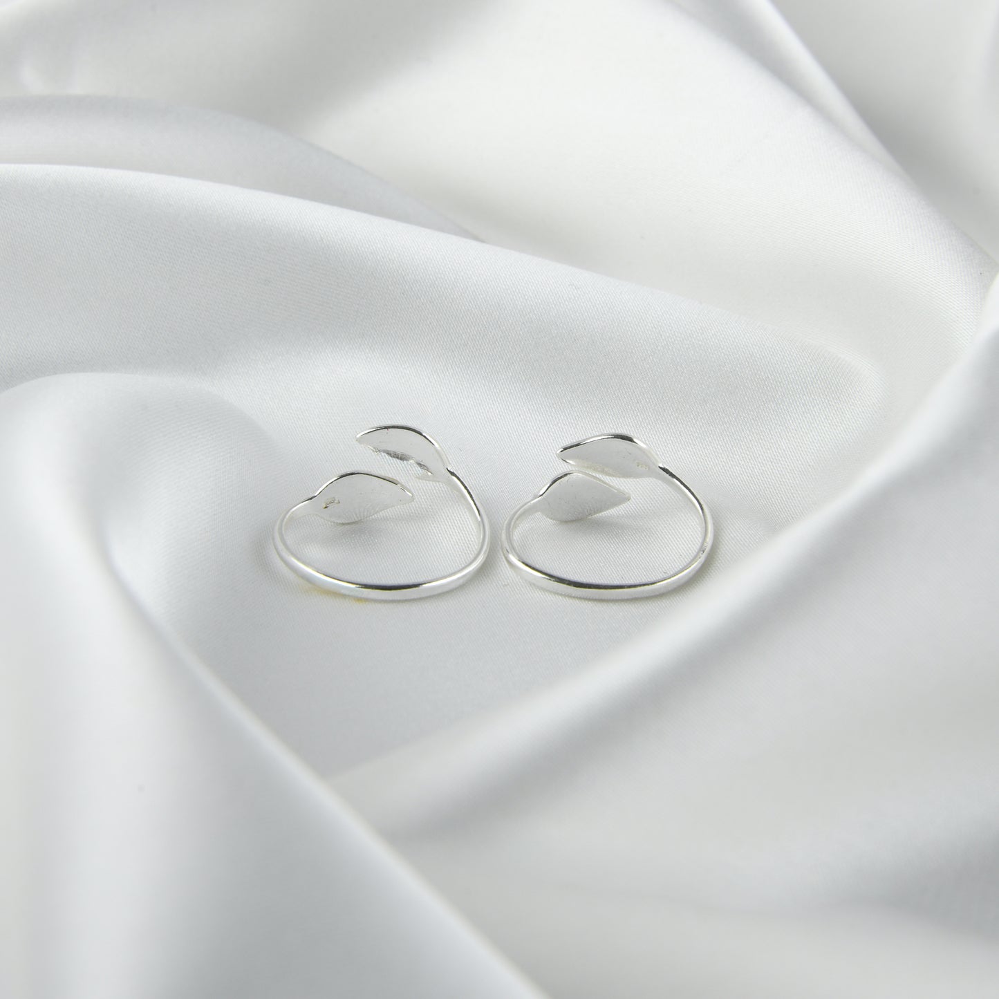 Yellow Leaf Silver Toe Rings