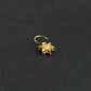Rainbow CZ  Gold Plated Silver Nose Pin