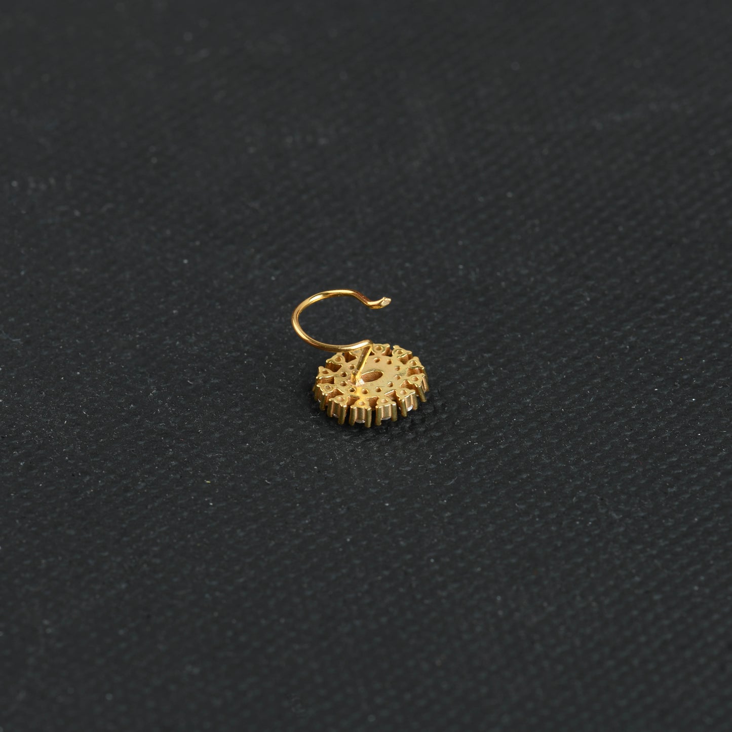 Rose Radiance CZ Gold Plated Silver Nose Pin