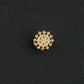 Dazzling Star CZ Gold Plated Silver Nose Pin