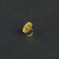 Dazzling Star CZ Gold Plated Silver Nose Pin