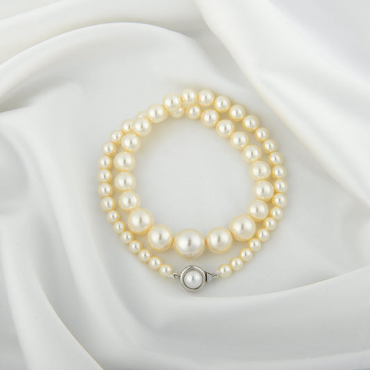 Graduated Swarovski Pearls Necklace