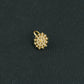 Dazzling Star CZ Gold Plated Silver Nose Pin