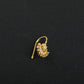 Moon Magic Cz Gold Plated Silver Nose Pin